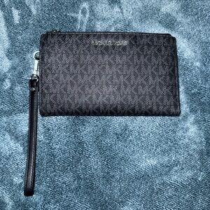 Michael Kors Black Monogram Wristlet